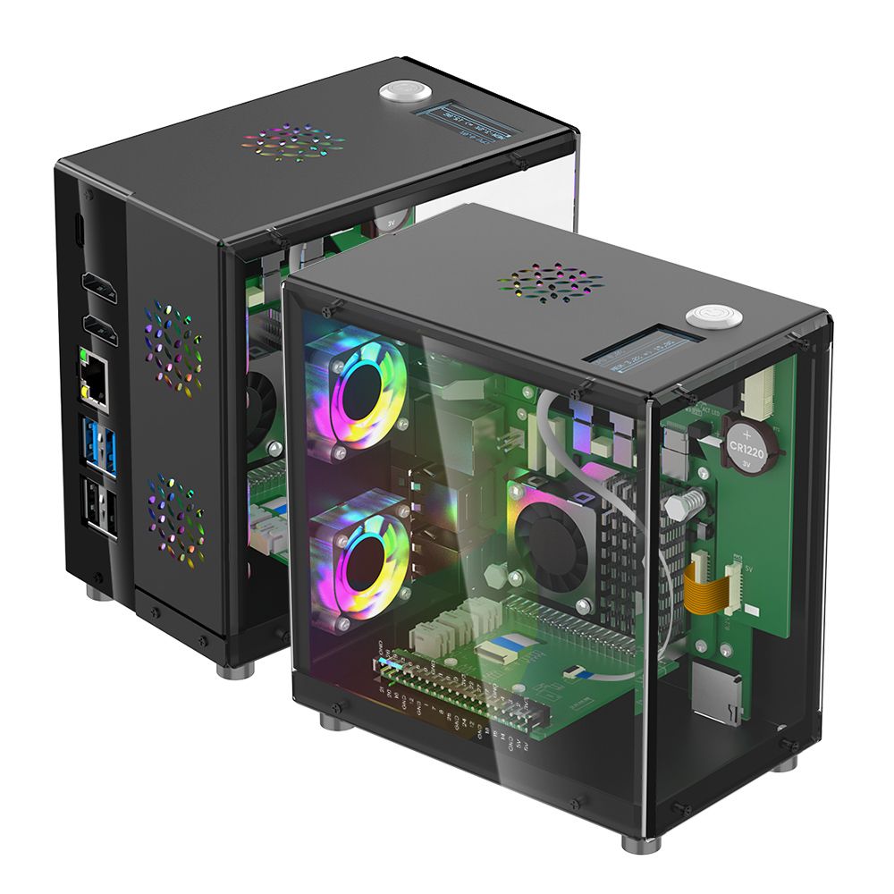 Pi 5 Case - Raspberry Pi 5-behuizing beschermset met torenkeler
