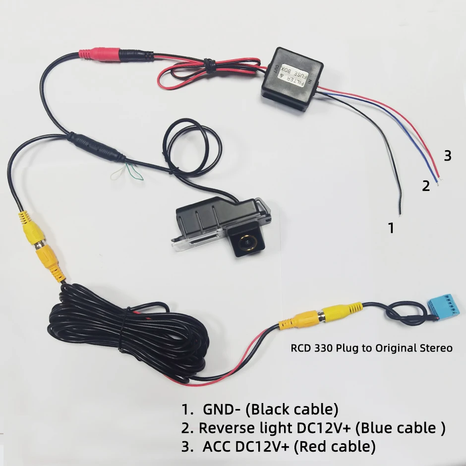 Pi Camera Cable - Auto Achteruitrijcamera Power Filter Gelijkrichter RCD330