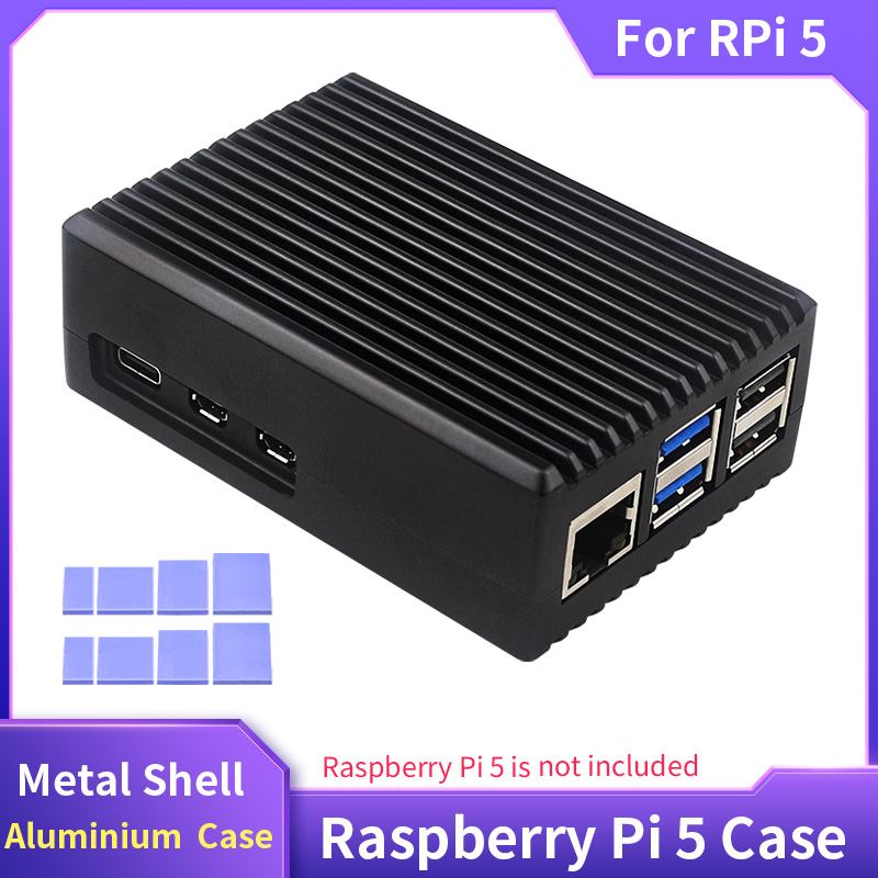 Pi Cooler - Raspberry Pi 5 Metalen Omhulsel Aluminium