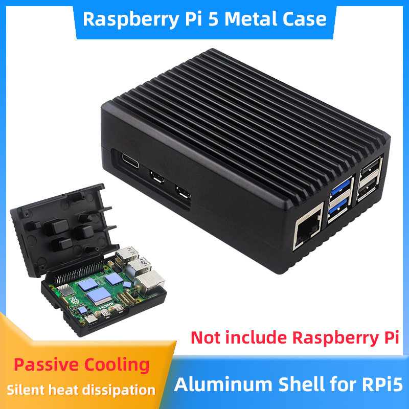 Pi Cooler - Raspberry Pi 5 Aluminium behuizing Gepantserde