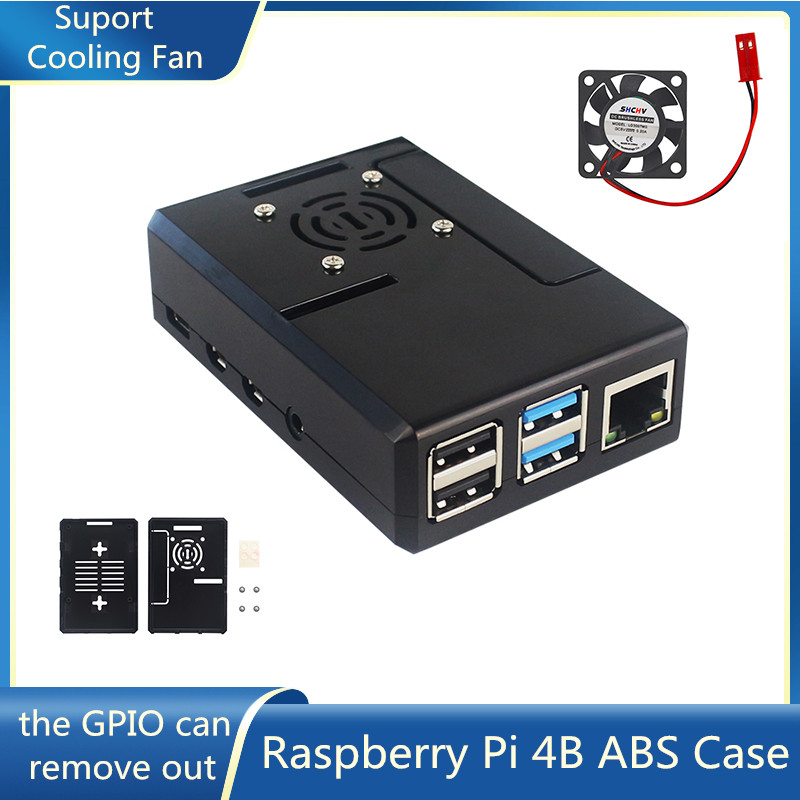 Pi Cooler - Raspberry Pi ABS Behuizing Zwarte Kunststof