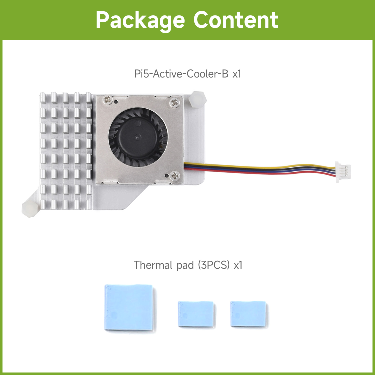 Raspberry Pi 5 - Waveshare actieve koeler (B) voor Raspberry