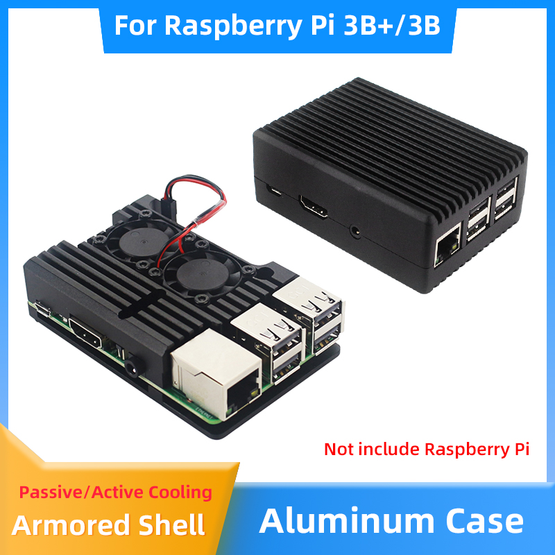 Pi Cooler - Raspberry Pi 3B+ 3B aluminium behuizing