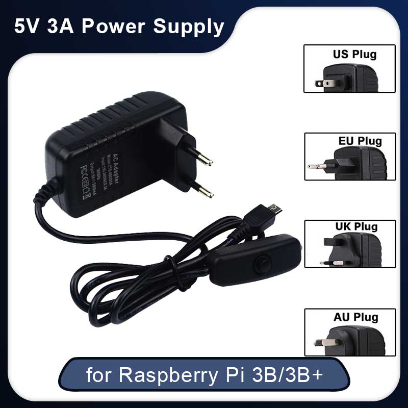 5V 3A Raspberry Pi 3 Model B+  - Pi Power Supply recensie en prijs