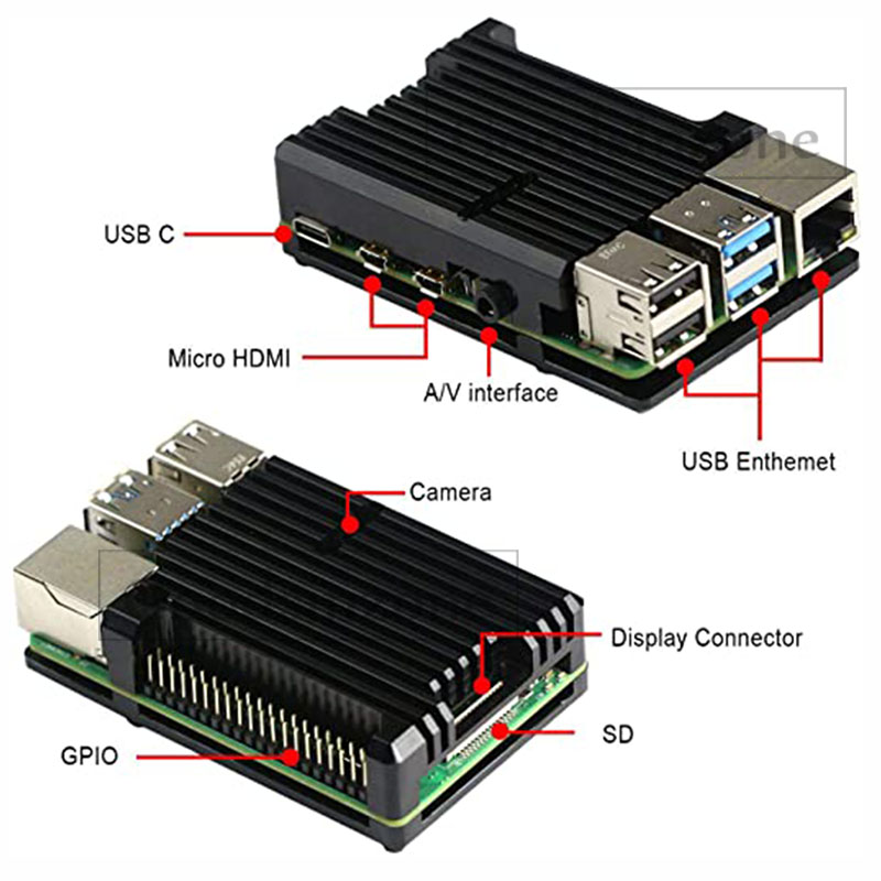 Armor aluminium behuizing voor - Pi 4 Case recensie en prijs