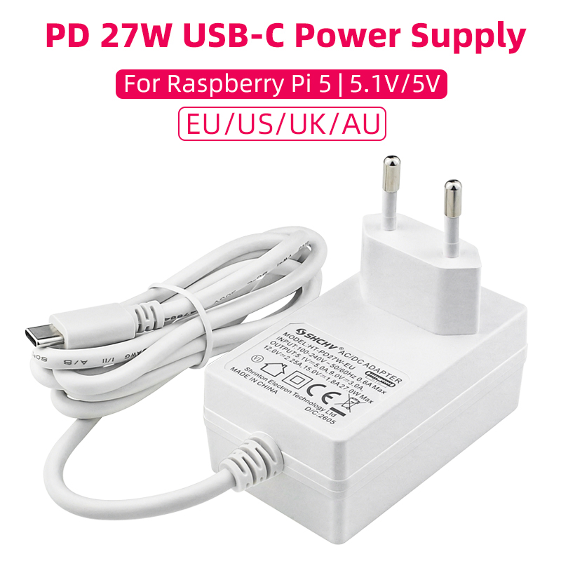 Raspberry Pi 5 5.1V 5A Voeding - Pi Power Supply recensie en prijs