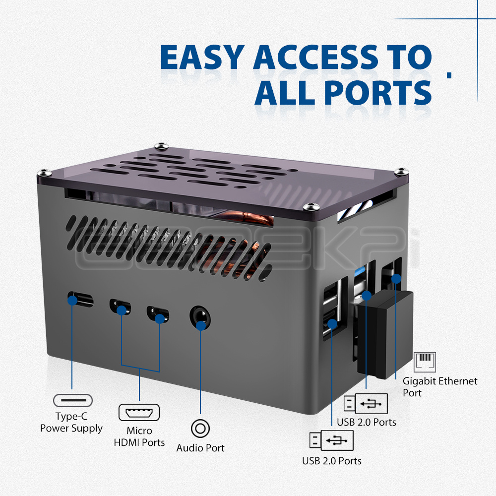 Geeekpi Aluminium Brick Case Z - Pi 4 Case recensie en prijs